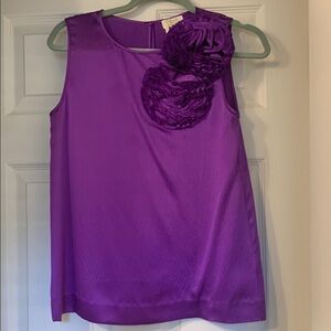 Kate Spade Silk Purple Sleeveless Top